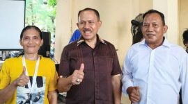 Anggota DPR RI Komisi XIII Dr Maruli Siahaan,SH.MH turun langsung mendengar aspirasi warga Dapil Sumut I di Marindal. Foto: Ist.
