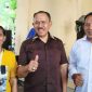 Anggota DPR RI Komisi XIII Dr Maruli Siahaan,SH.MH turun langsung mendengar aspirasi warga Dapil Sumut I di Marindal. Foto: Ist.