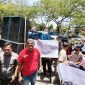 Suasana aksi DPP RAJA di depan Gedung Kejati Sumut, Senin (31/8). Foto: Ist.