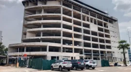 Gedung kantor baru Kejaksaan Tinggi Sumatera Utara hasil pembangunan tahap pertama yang telah selesai dibangun senilai Rp95,7 miliar bersumber dari APBD Sumut Tahun 2025. Gedung ini baru berupa struktur bangunan tanpa penyelesaian akhir, sehingga pembangunan tahap kedua berupa pekerjaan penyelesaian masih diusulkan melalui DIPA Kejaksaan Agung dan belum terealisasi. Foto: Ist.