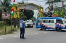Sosialisasi jalur alternatif Medan-Berastagi yang dilakukan Dinas Perhubungan Deli Serdang. Foto: Ist.