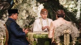 Prabowo menghadiri akad nikah Sekretaris Pribadinya. (Foto:Ist) 