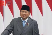 Presiden Republik Indonesia, Prabowo Subianto, menyampaikan Pidato Kenegaraan dalam Sidang Tahunan MPR RI dan Sidang Bersama MPR, DPR, serta DPD RI Tahun 2026 di Kompleks Parlemen, Jakarta, Jumat (14/8/2026). Foto: Ist.