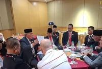 Ketua Umum Peradin Ropaun Rambe memimpin pembahasan revisi UU Advokat dalam Rapat Kerja Nasional (Rakernas) 2026, Sabtu (29/8/2026). Foto: Ist.