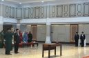 Gubernur Sumatera Utara, Muhammad Bobby Afif Nasution, melantik Timur Tumanggor sebagai Penjabat Sekretaris Daerah Sumatera Utara di Aula Raja Inal Siregar, Kantor Gubernur Sumut, Jumat (14/8/2026).