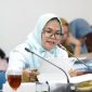 Kadis Perkimtan Deliserdang Yetty Sembiring saat rapat bersama Banggar DPRD Deliserdang. Foto: Waspada.co.id