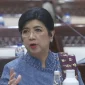 Gubernur Bank Indonesia Destry Damayanti menyampaikan penjelasan terkait tekanan terhadap rupiah dan langkah penstabilan nilai tukar dalam rapat bersama Komisi XI DPR RI di Kompleks Parlemen, Senin (28/9/2026). Foto: Ist.