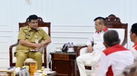 Gubernur Sumatera Utara Muhammad Bobby Afif Nasution (kiri) saat menerima audiensi jajaran pengurus DPD Abpednas Sumut di Kantor Gubernur Sumut, Medan, Senin (21/9/2026). Foto: Ist.