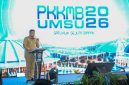 Gubernur Sumatera Utara Bobby Nasution menyampaikan dukungan pembangunan Kampus IV dan kuota beasiswa khusus bagi mahasiswa UMSU dalam kegiatan PKKMB 2026 dengan tema 