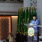 Pj Sekdaprov Sumut Timur Tumanggor memberi sambutan pada kegiatan rekonstruksi dan rehabilitasi arsip ASN terdampak bencana di Aula Raja Inal Siregar, Kantor Gubernur Sumut, Medan, Selasa (29/9/2026). Foto: Ist.