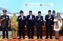 Wakil Gubernur Sumut Surya bersama jajaran pimpinan mengukuhkan Rusdy Sofyan sebagai Kepala Perwakilan BPKP Sumut di Aula Raja Inal Siregar, Kamis (24/9/2026). Foto: Ist.