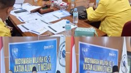 Suasana Musyawarah Wilayah ke-III Ikatan Alumni Universitas Terbuka Medan yang berlangsung Sabtu (5/9/2026). Dalam forum tersebut, Syamsuri, S.I.P., terpilih secara musyawarah mufakat sebagai Ketua Pengurus Wilayah IKA UT Medan periode 2026–2031 untuk membawa arah baru organisasi alumni. Foto: GS