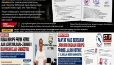 Infografis pengaduan dari organisasi Rakyat Nias Bersuara yang melaporkan dugaan korupsi proyek peningkatan jalan Hotmix ruas Lasara Siwalubanua–Lewuoguru II, Kecamatan Mau, Kabupaten Nias TA 2023 kepada Kejaksaan Negeri Gunungsitoli. Foto: Ist.