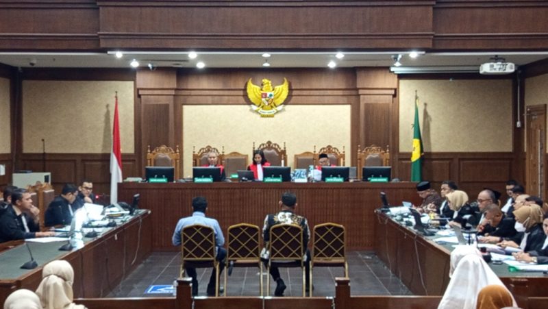 Suasana sidang kasus dugaan korupsi kuota haji di Pengadilan Tipikor Jakarta, Selasa (22/9/2026). Majelis hakim memutuskan Abu Rokhmad tetap memberikan keterangan untuk tiga terdakwa lainnya, meski mengundurkan diri sebagai saksi bagi mantan Menteri Agama Yaqut Cholil Qoumas. Foto: Ist.