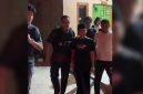 Polisi menangkap oknum ustaz yang diduga mencabuli santriwati di Kabupaten Siak, Riau. Foto: Ist.