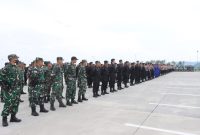Sebanyak 1.279 personel gabungan dari TNI, Polri, dan instansi terkait bersiap disiagakan untuk penanganan dampak erupsi Gunung Anak Krakatau, Selasa (8/9/2026). Foto: Ist.