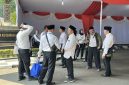 Suasana di lingkungan kantor Badan Kepegawaian Negara Pusat, Jakarta, saat pelaksanaan ujian seleksi Petugas Penyelenggara Ibadah Haji (PPIH) 2027, Sabtu (5/9/2026). Para peserta tampak bersiap mengikuti ujian berbasis CAT yang hasilnya dipantau secara langsung dan real-time melalui siaran YouTube guna menjamin transparansi penuh. Foto: Ist.