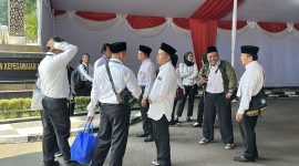 Suasana di lingkungan kantor Badan Kepegawaian Negara Pusat, Jakarta, saat pelaksanaan ujian seleksi Petugas Penyelenggara Ibadah Haji (PPIH) 2027, Sabtu (5/9/2026). Para peserta tampak bersiap mengikuti ujian berbasis CAT yang hasilnya dipantau secara langsung dan real-time melalui siaran YouTube guna menjamin transparansi penuh. Foto: Ist.
