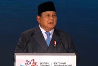 Presiden Prabowo Subianto menyampaikan pidato sebagai tamu kehormatan utama dalam Eastern Economic Forum ke-11 di Vladivostok, Rusia, Kamis (3/9/2026). Foto: Ist.