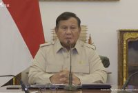 Presiden Prabowo Subianto memimpin langsung Rapat Terbatas penanganan bencana secara daring dari Istana Merdeka, Jakarta, Senin (7/9/2026). Foto: Ist.