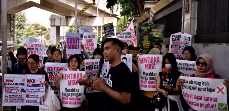 Aksi protes MBG di depan Kejaksaan Agung, Jakarta (15/07/2026). Foto: Ist.