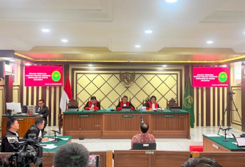 Suasana sidang pembacaan putusan banding Nadiem Makarim di Pengadilan Tinggi DKI Jakarta, Kamis (24/9/2026). Foto: Ist.
