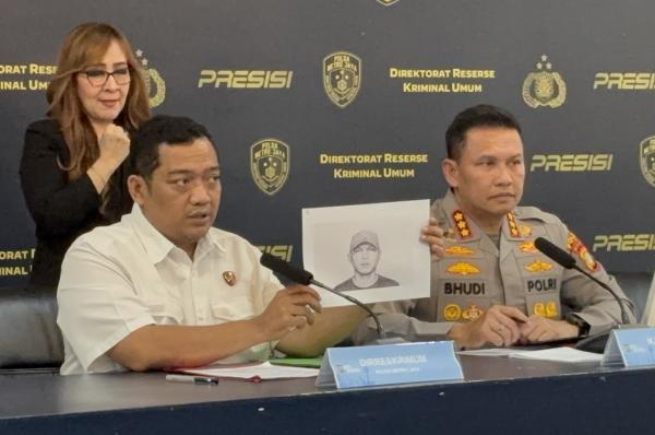 Polda Metro Jaya mengungkap sketsa wajah terduga pengeroyok Bambang Setiyawan hingga tewas saat kericuhan di Pejompongan. Foto: Ist.