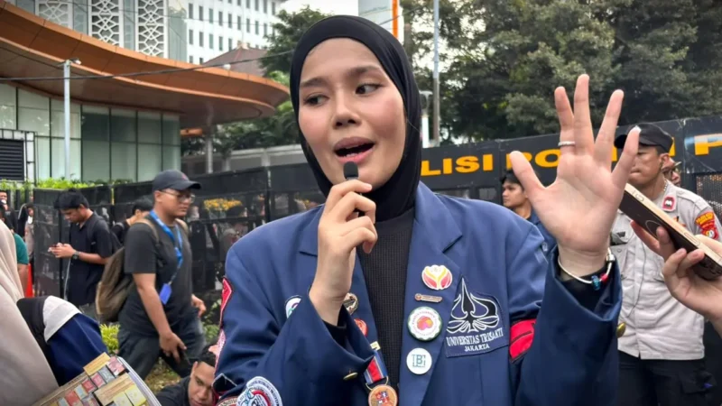 Ketua BEM FH Universitas Trisakti, Zahra Nazira Firman. Foto: Ist.