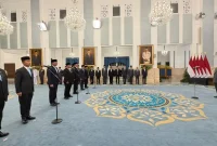 Presiden Prabowo Subianto melantik Jenderal TNI Richard Tampubolon dan Marsekal TNI Yusuf Djauhari menjadi Wakil Menteri Pertahanan (Wamenhan). Foto: Ist.