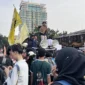 Massa mahasiswa berorasi dalam aksi unjuk rasa di Jakarta, 29 Oktober 2026. Ada 61 titik aksi tersebar di DKI. Foto: Ist.