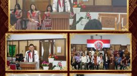 Ketua Umum DPP HBB Lamsiang Sitompul bersama para tokoh adat, akademisi, tokoh agama, tokoh politik, tokoh pemuda, dan perwakilan marga saat audiensi menjelang Mubes dan Pelantikan DPP Perkumpulan Horas Bangso Batak (HBB) di Gedung Perpustakaan Universitas HKBP Nommensen, Medan, Senin (12/10/2026). Kegiatan ini menjadi momentum memperkuat persatuan dan kolaborasi Bangso Batak menjelang Mubes pada 23–24 Oktober 2026. Foto: Ist.