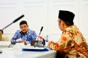 Gubernur Sumut Bobby Afif Nasution saat audiensi dengan Menteri PPN/Kepala Bappenas di Jakarta, Kamis (8/10/2026). Sampaikan 5 prioritas pembangunan: RSU Haji Medan, afirmasi Nias, koridor ekonomi Belawan–Kualatanjung–Seimangkei, keterpaduan wilayah, dan pemulihan pascabencana. Foto: Ist.