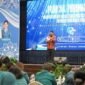 Gubernur Sumut Bobby Nasution saat menyampaikan pentingnya peran ibu dan kader PKK dalam melindungi anak-anak dari ancaman narkoba dan bullying pada acara Puncak HKG PKK ke-54 di Hotel Grand Mercure, Medan, Kamis (22/10/2026). Foto: Ist.