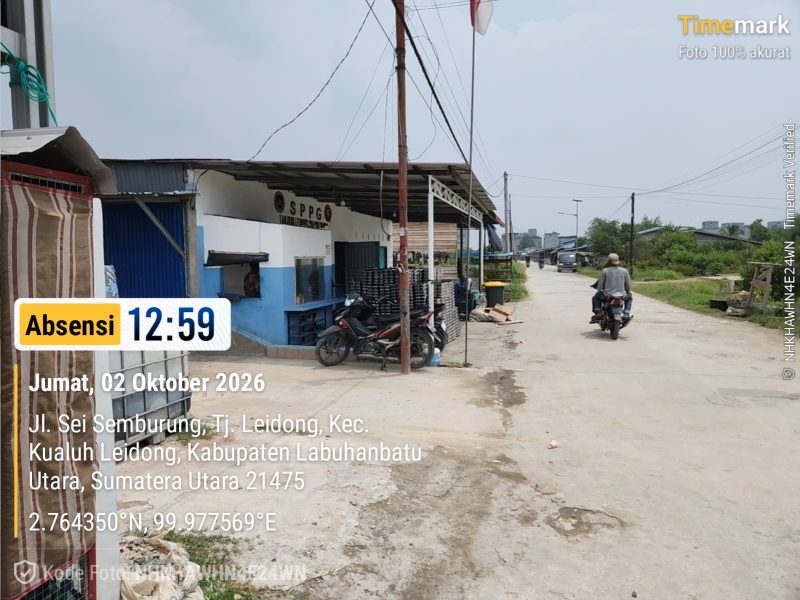 Lokasi SPPG Tanjung Leidong di Kecamatan Kualuh Leidong, Labuhanbatu Utara, Jumat (2/10/2026). Warga sekitar mengeluhkan bau tak sedap diduga berasal dari limbah aktivitas Makan Bergizi Gratis. Foto: IAS.