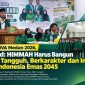 Ketua PC HIMMAH Kota Medan Sahmurad menyampaikan pesan kepada mahasiswa baru dalam PKKMB UNIVA Medan 2026, mengajak bangun karakter, jauhi narkoba, jaga Kamtibmas, dan siap hadirkan solusi menuju Indonesia Emas 2045. Foto: Ist.