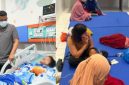Foto : Gubernur Bobby Nasution Jenguk Murid Korban Keracunan MBG Karo di RS Haji(Kiri), Belasan siswa sekolah dasar (SD) Negeri 060870 diduga alami keracunan MBG(Kanan)