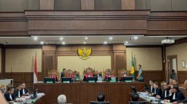 Sidang perdana Febrie Adriansyah di Pengadilan Tipikor Jakarta Pusat, Rabu (7/10/2026. Didakwa peras Rp55 miliar dari Tan Kian agar tak ditetapkan tersangka korupsi Jiwasraya lewat perantara Ferry Yanto. Foto: Ist.