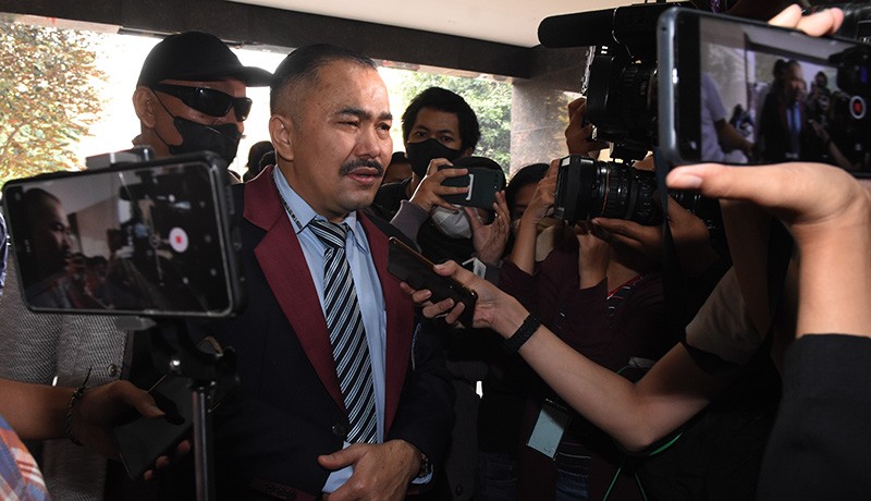 Kamaruddin Simanjuntak saat membela keluarga Brigadir J di persidangan. Foto: Ist.
