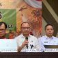 Jajaran pejabat dari BNPB, Polri, dan BMKG mengikuti konferensi pers terkait penanganan kebakaran hutan dan lahan (karhutla). Bareskrim Polri menetapkan sembilan perusahaan perkebunan kelapa sawit sebagai tersangka dalam kasus karhutla, dengan total luas lahan terbakar mencapai 25.600,26 hektare. Foto: Ist.