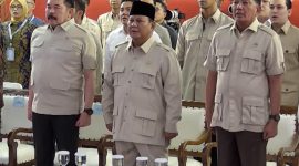 Presiden Prabowo Subianto hadir menyaksikan penyerahan Rp13,2 triliun hasil kerja Satgas PKH dan pemulihan lahan hutan seluas 259.230 hektare di Kejaksaan Agung, Jakarta, Selasa (6/10/2026). Foto: Ist.