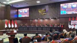 Suasana sidang Mahkamah Konstitusi yang menolak gugatan PHPU soal syarat pendidikan Wakil Presiden Gibran, Selasa (6/10/2026). Pakar hukum menilai putusan tetap dalam koridor kewenangan, arahkan ke jalur pemakzulan. Foto: Ist.