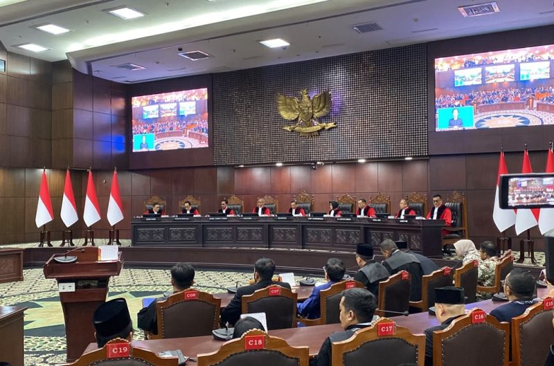Suasana sidang Mahkamah Konstitusi yang menolak gugatan PHPU soal syarat pendidikan Wakil Presiden Gibran, Selasa (6/10/2026). Pakar hukum menilai putusan tetap dalam koridor kewenangan, arahkan ke jalur pemakzulan. Foto: Ist.