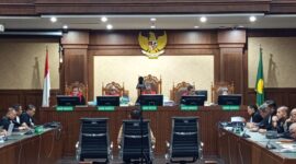 Suasana sidang dengan agenda pembacaan putusan sela bagi terdakwa mantan Jampidsus Febrie Adriansyah yang digelar di Pengadilan Tindak Pidana Korupsi (Tipikor) pada PN Jakarta Pusat. Foto: Ist.