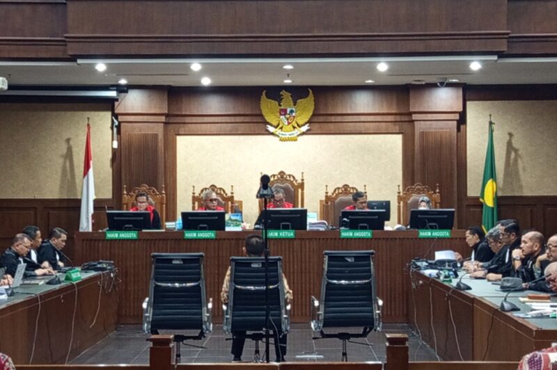 Suasana sidang dengan agenda pembacaan putusan sela bagi terdakwa mantan Jampidsus Febrie Adriansyah yang digelar di Pengadilan Tindak Pidana Korupsi (Tipikor) pada PN Jakarta Pusat. Foto: Ist.